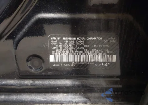 2019 Mitsubishi Outlander Se из США, поврежденный, VIN JA4AD3A32KZ033089